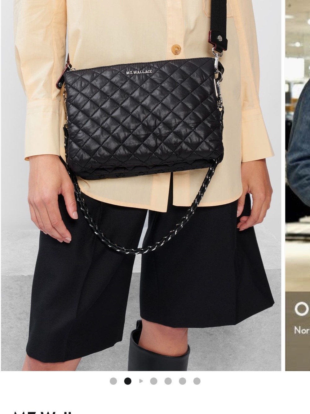 MZ Wallace Quilted Crossbody Bag in Black pippa